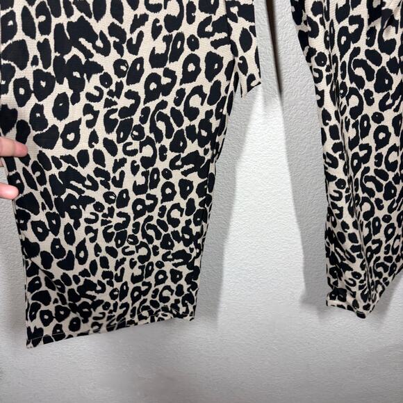 Fisherman’s Daughter Womens Size Medium Leopard Print Wide Leg Pants Tan Black - Picture 5 of 10